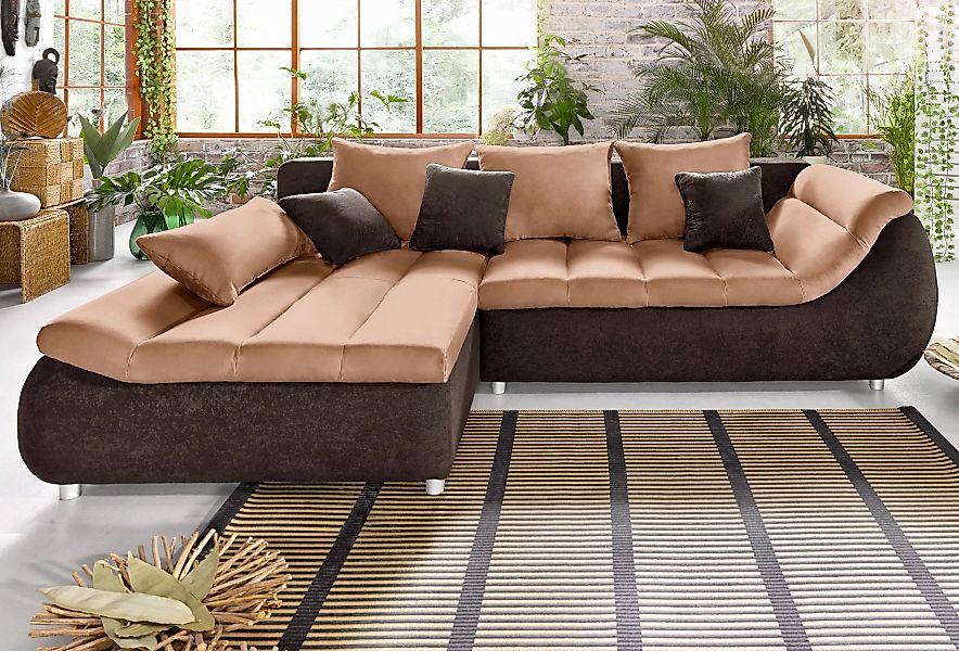 INOSIGN Ecksofa "Imola L-Form", mit Bettfunktion günstig online kaufen