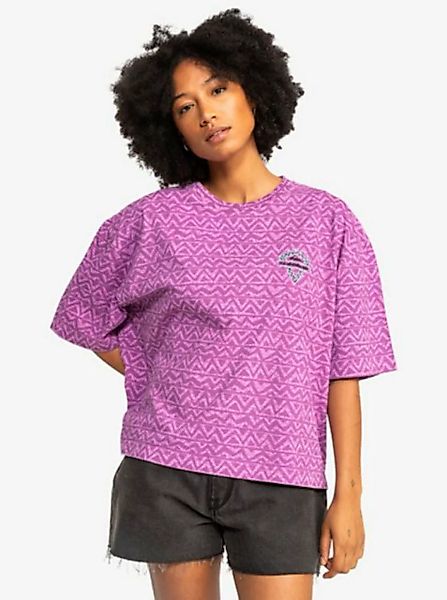 Quiksilver T-Shirt Quiksilver T-Shirt Boyfriend Crop Violet Heritage Geo günstig online kaufen