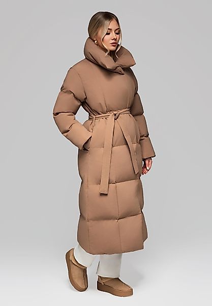 OMBRE Wintermantel Damen Steppmantel mit Bindegürtel günstig online kaufen