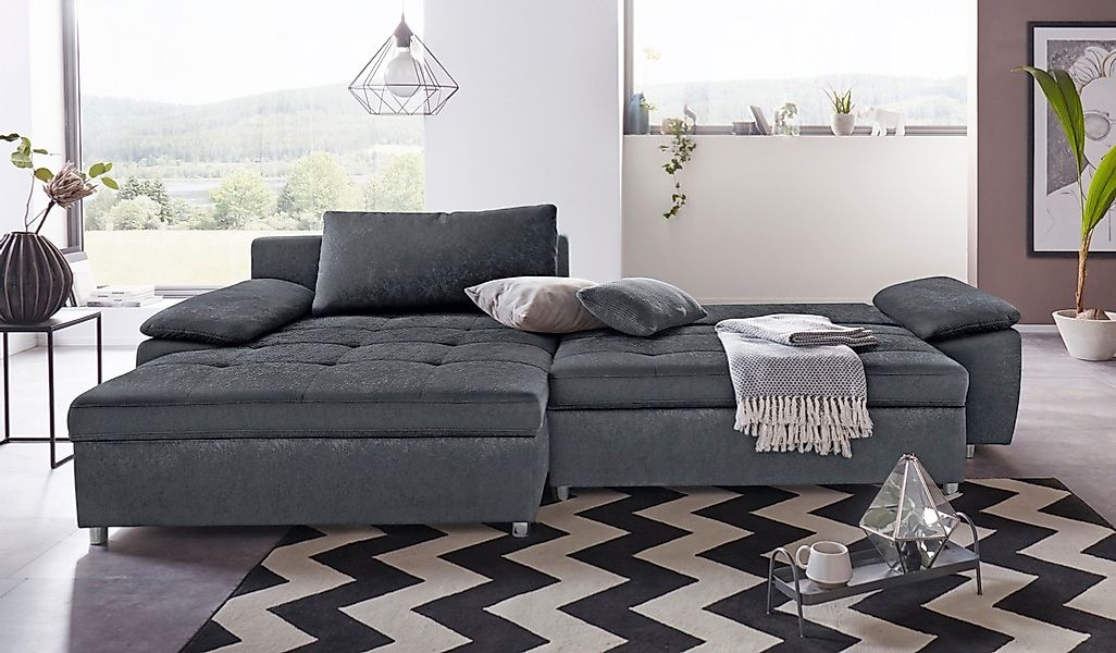 sit&more Ecksofa »Labene L-Form« wahlweise mit Bettfunktion und Bettkasten, günstig online kaufen