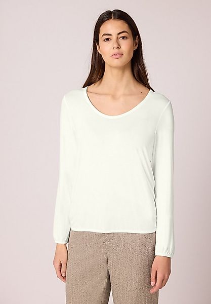 STREET ONE Langarmshirt mit abgerundetem V-Ausschnitt günstig online kaufen