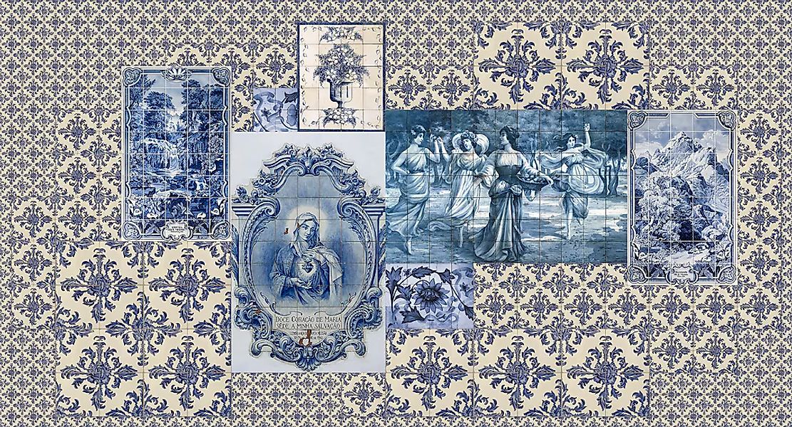 living walls Fototapete "Walls by Patel Azulejos 1" glatt Vlies, Wand, Schr günstig online kaufen
