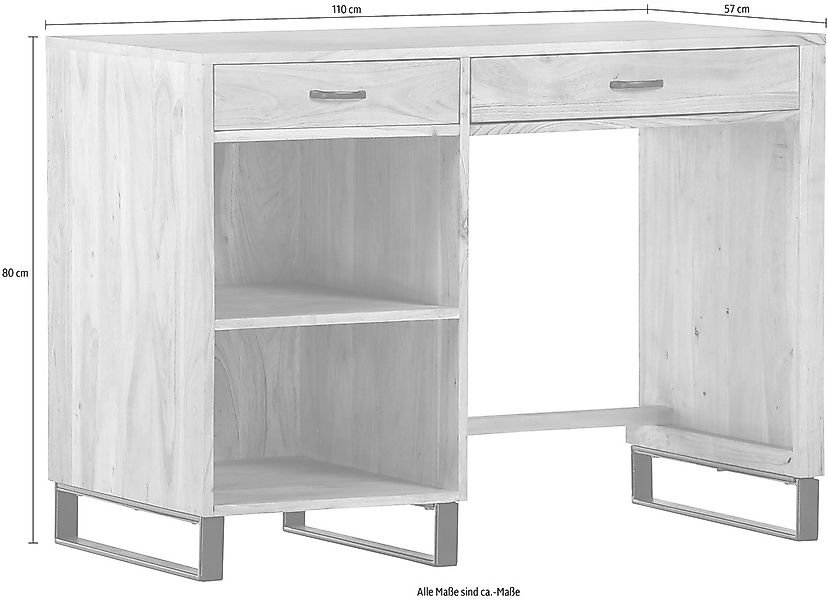 Gutmann Factory Schreibtisch "Georgia", aus massivem Akazienholz, Breite 11 günstig online kaufen