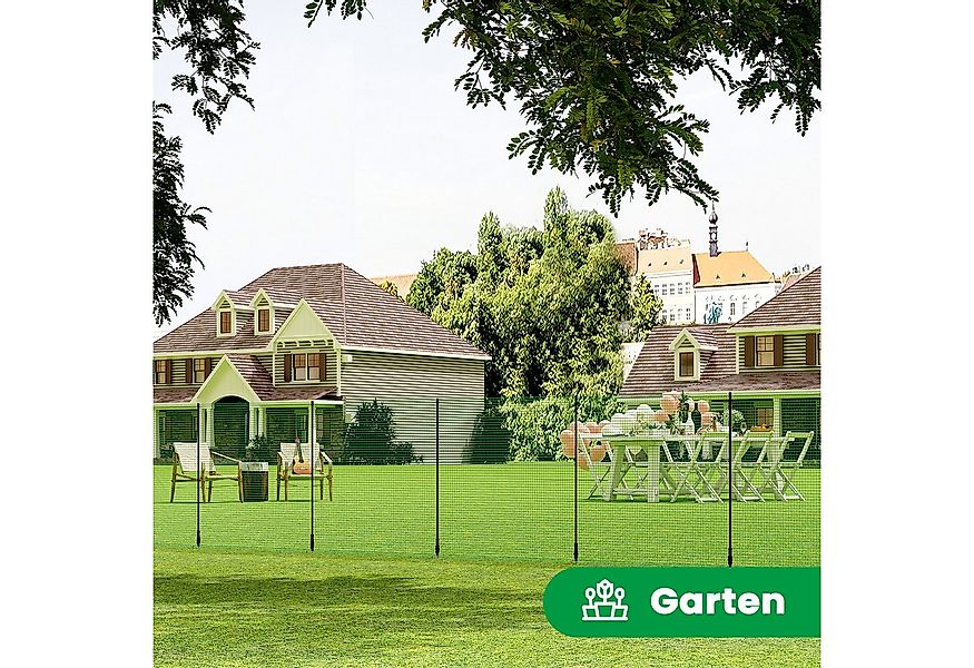 Woltu Gartenzaun, (1-St), Geflügelnetz, mobiler Zaun, 53 g/m² PE, Grün günstig online kaufen