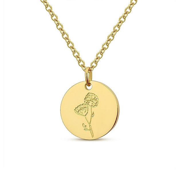 The Beauty House Edelstahlkette Geburtsblumen Halskette goldfarbige Kette m günstig online kaufen