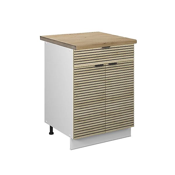 Vicco Küchenunterschrank Fame-Line Eiche Paneel 60 cm mit Schublade AP Eich günstig online kaufen