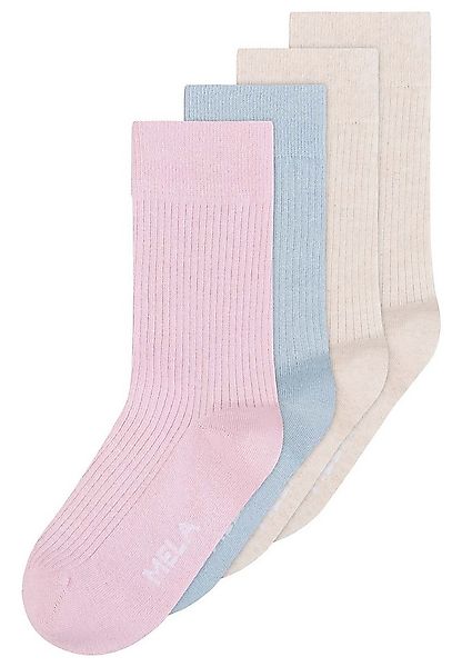 MELA Socken Gerippte Socken 4 Paare Ohne Polyester & Polyamid. Das Elasthan günstig online kaufen
