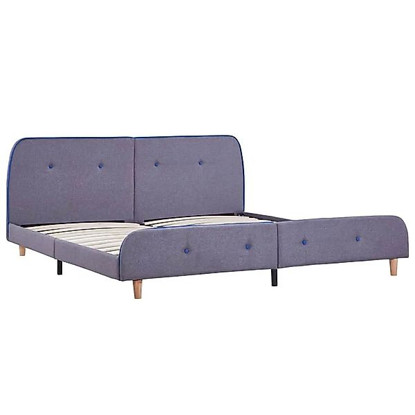 vidaXL Bettgestell Ohne Matratze Hellgrau Stoff 150x200 cm 281104 günstig online kaufen