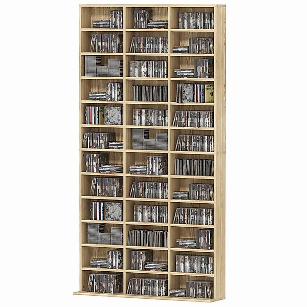 HOMCOM CD- und DVD-Aufbewahrung, Bücherregal Regal, max. Kapazität 1116 CD/ günstig online kaufen