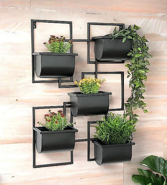 DanDiBo Blumenständer Kräuterregal Küche Wand Metall Schwarz 96525 Blumenre günstig online kaufen