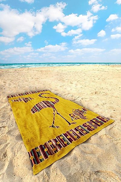 jilda-tex Strandtuch Strandtuch 90x165 cm Badetuch Strandlaken 100% Baumwol günstig online kaufen