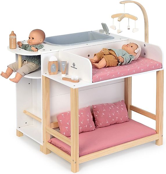 MUSTERKIND® Puppen Pflegecenter Viola, weiß/natur/rosa, aus günstig online kaufen