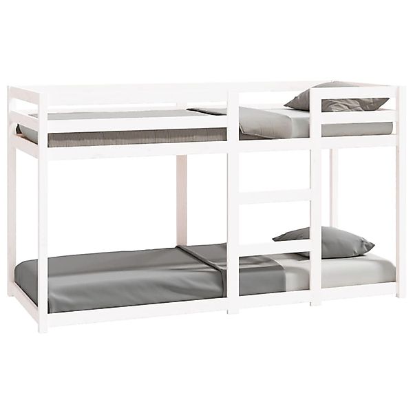 vidaXL Etagenbett Weiß 75x190 cm Massivholz Kiefer1387595 günstig online kaufen