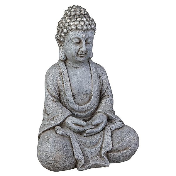 MICA Dekofigur Buddha sitzend - grau günstig online kaufen