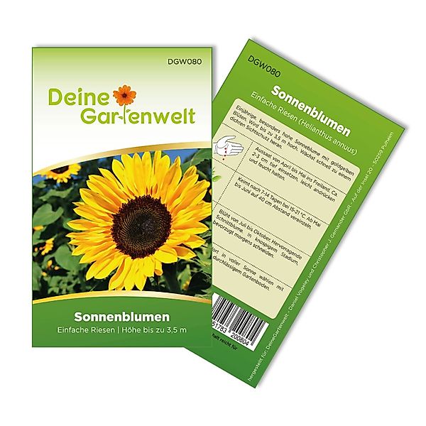 Deine Gartenwelt Sonnenblumen Einfache Riesen Samen günstig online kaufen