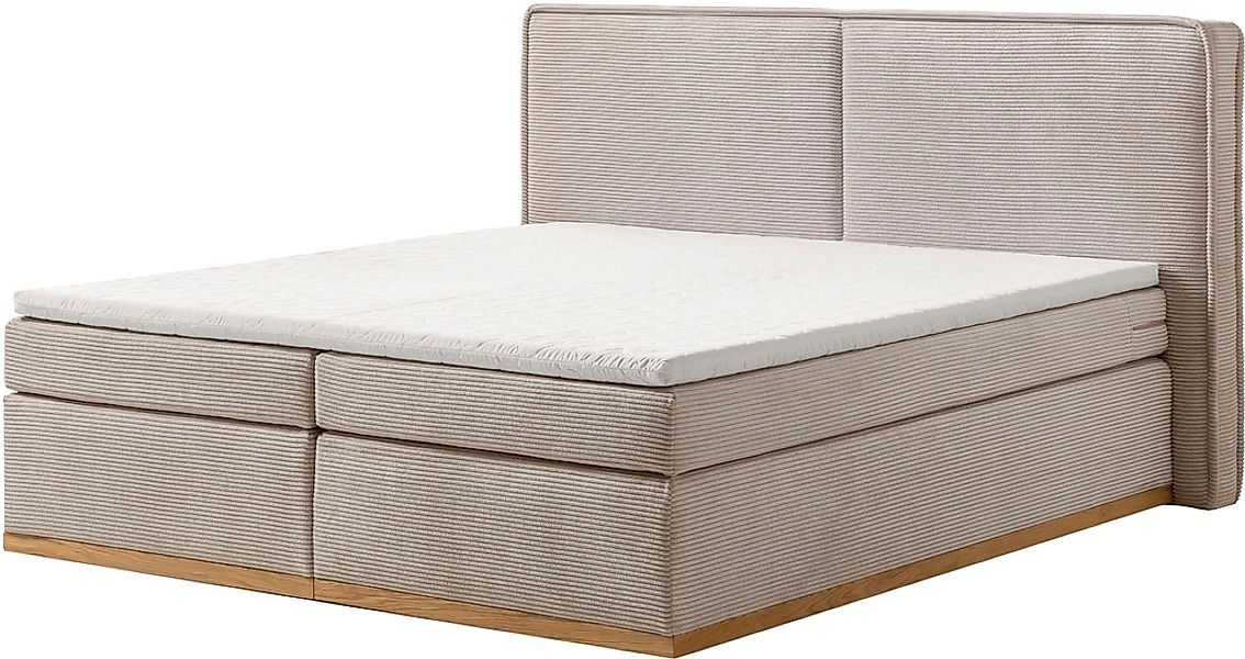 Home affaire Boxspringbett "SHERWOOD Cord Hotelbett, Polsterbett Premiumbet günstig online kaufen