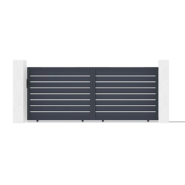 Casanoov Schiebetor 4M Vogel H 160Cm & 2 Pfosten H 190Cm Aluminium Grau günstig online kaufen