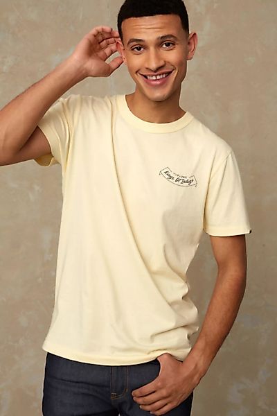 T-shirt Aus Bio Baumwolle - Darius Sunlight Japan Laurel - Gelb günstig online kaufen