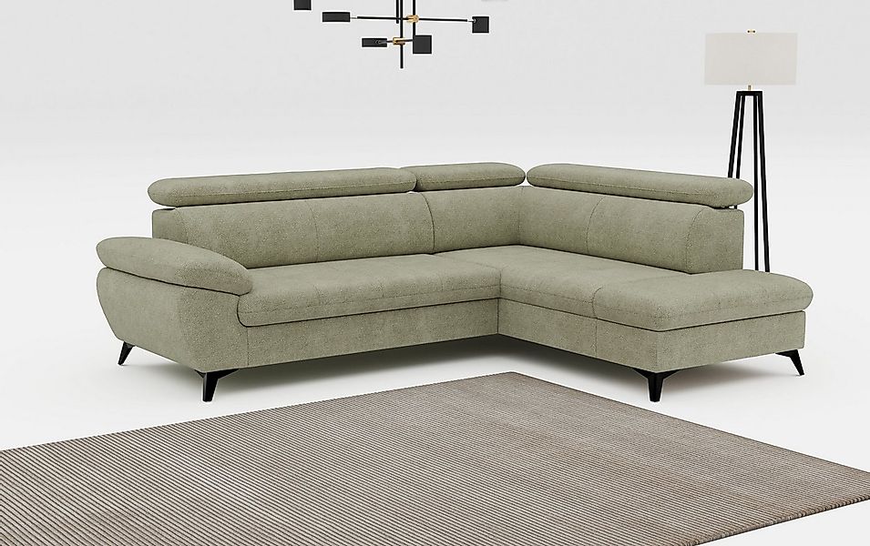 COTTA Ecksofa Hudson L-Form, mit Kopfteilverstellung, wahlweise mit Bettfun günstig online kaufen