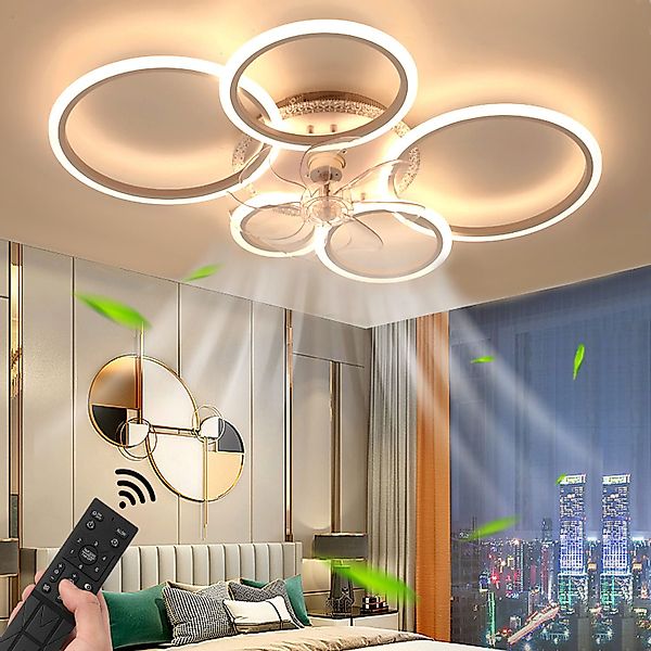 oyajia Deckenleuchte 95W Deckenlampe Mit Ventilator, günstig online kaufen