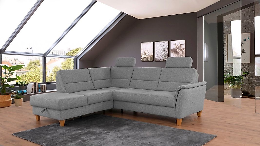 Home affaire Ecksofa "Palmera L-Form, B: 236 cm" optional Bettfunktion & Be günstig online kaufen