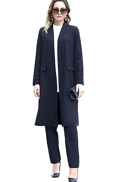 Modavitrini Hosenanzug Zweiteiler Damen Anzug Langarm Longblazer mit Hose M günstig online kaufen