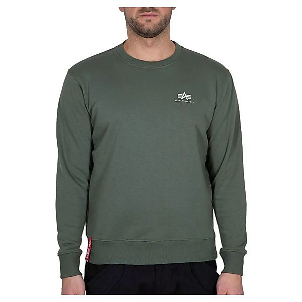 Alpha Industries Basic Small Logo Sweatshirt XS Vintage Green günstig online kaufen