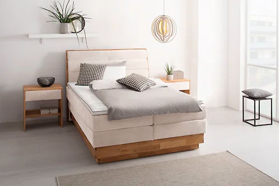 OTTO products Boxspringbett, LED-Beleuchtung, mit zertifizierten, recycelte günstig online kaufen