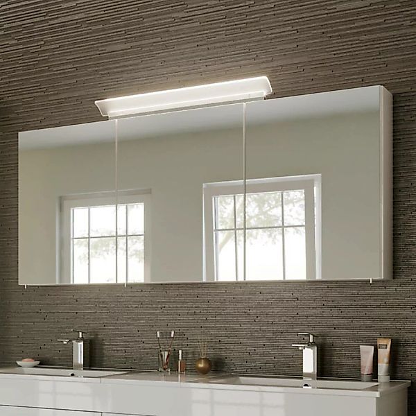 Lomadox Badezimmer Spiegelschrank 140cm NEWLAND-02 inkl. Aufbau-LED-Acrylla günstig online kaufen