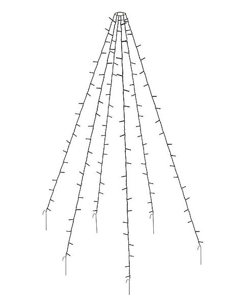 Spetebo LED-Lichternetz LED Fahnenmast Lichterkette 400 LED, 400-flammig, F günstig online kaufen