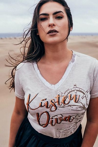 Hangowear Trachtenshirt Shirt Damen - KÜSTENDIVA - beige günstig online kaufen
