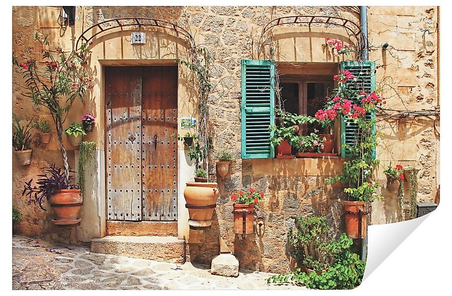 Wallarena Fototapete Griechische Straße Vlies Tapete Wohnzimmer Schlafzimme günstig online kaufen