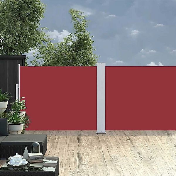 furnicato Ausziehbare Seitenmarkise 170x1200 cm Rot günstig online kaufen