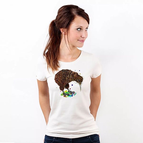 Kiwi - Printshirt Frauen Aus Biobaumwolle günstig online kaufen