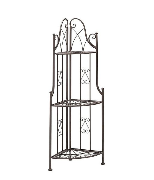 Dehner Blumenständer Eckregal Antik, 46 x 32 x 117.5 cm, Metall, Vintage Re günstig online kaufen