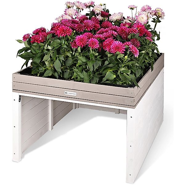 WONDERMAKE Design Mährobotergarage Cubilio1 Mit Pflanzkasten und Wasserabfl günstig online kaufen