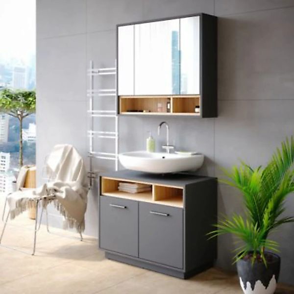 Vicco Badmöbel Badezimmermöbel Beatrice 2er Set aus Spiegelschrank Untersch günstig online kaufen