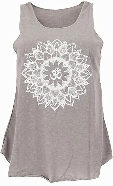 Guru-Shop T-Shirt Tanktop mit Ethnodruck, Mandala Yogatop - grau alternativ günstig online kaufen