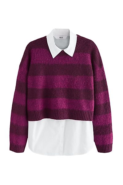 Next 2-in-1-Pullover Weicher, angerauter Strickpullover mit günstig online kaufen