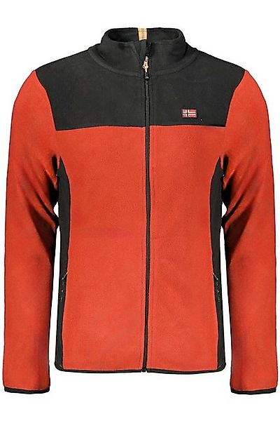 NORWAY 1963 Sweatshirt Herren Fleece Sweatshirt Rot mit Kontrastdetails günstig online kaufen
