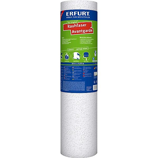 ERFURT Papiertapete Erfurt Rauhfaser Avantgarde weiß 20 x 0,53 m günstig online kaufen