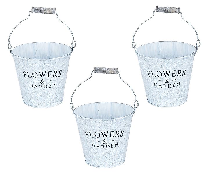 Levandeo® Kräutertopf, 3er Set Pflanztopf Metall günstig online kaufen