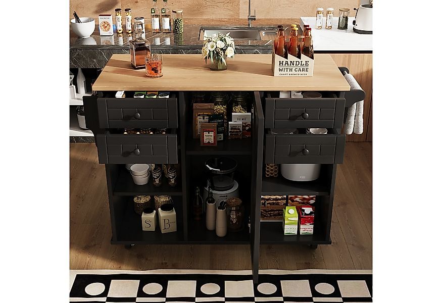 MODFU Küchenwagen Multifunktionale Kücheninsel,Küchewagen herausnehmbaren T günstig online kaufen