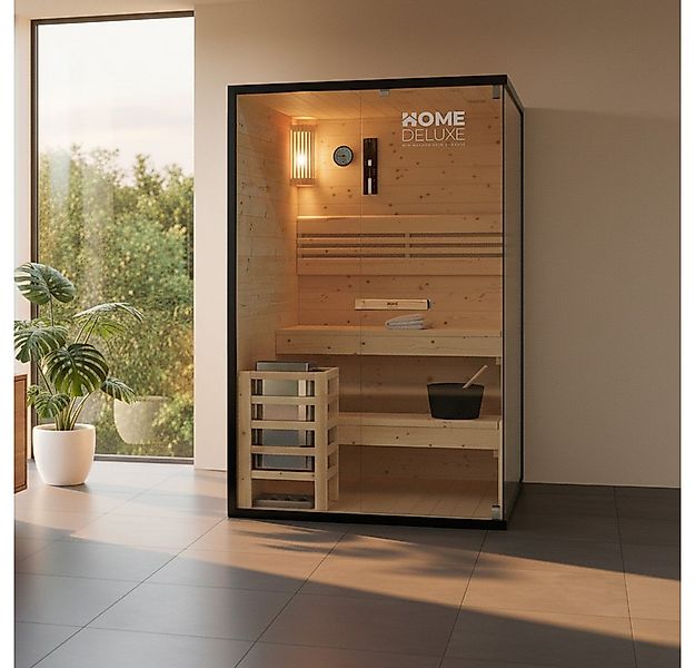 HOME DELUXE Sauna SHADOW M, BxTxH: 120 x 120 x 190 cm, 44 mm, (inkl. 3,6 kW günstig online kaufen