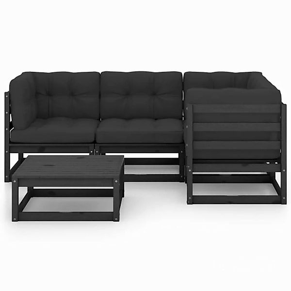 5-tlg. Garten-lounge-set Mit Kissen Massivholz Kiefer günstig online kaufen