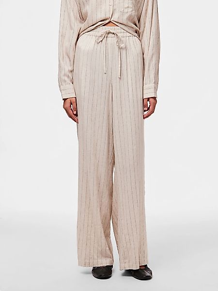 pieces Schlupfhose "PCPIA HW WIDE PANTS WVN NOOS", mit Leinen günstig online kaufen