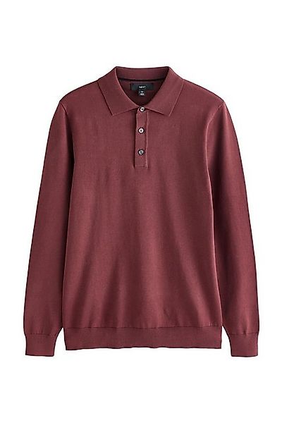 Next Langarm-Poloshirt Langärmeliges Slim Fit Poloshirt günstig online kaufen