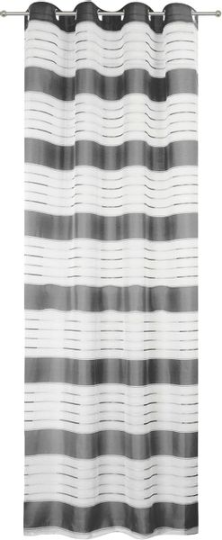 decolife Gardine "Estelle" Ösen 1 Stk. tlg. Ösenschal mit Blockstreifen wei günstig online kaufen