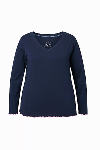 Laurasøn T-Shirt Shirt Langarm V-Ausschnitt MIG günstig online kaufen