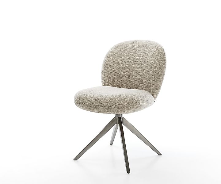 Drehstuhl Nube-Flex Webstoff Soft Beige Kreuzgestell breit Graphit 360° dre günstig online kaufen